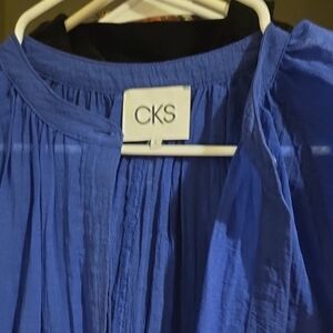 CKS Paris Sheer Blue Dress